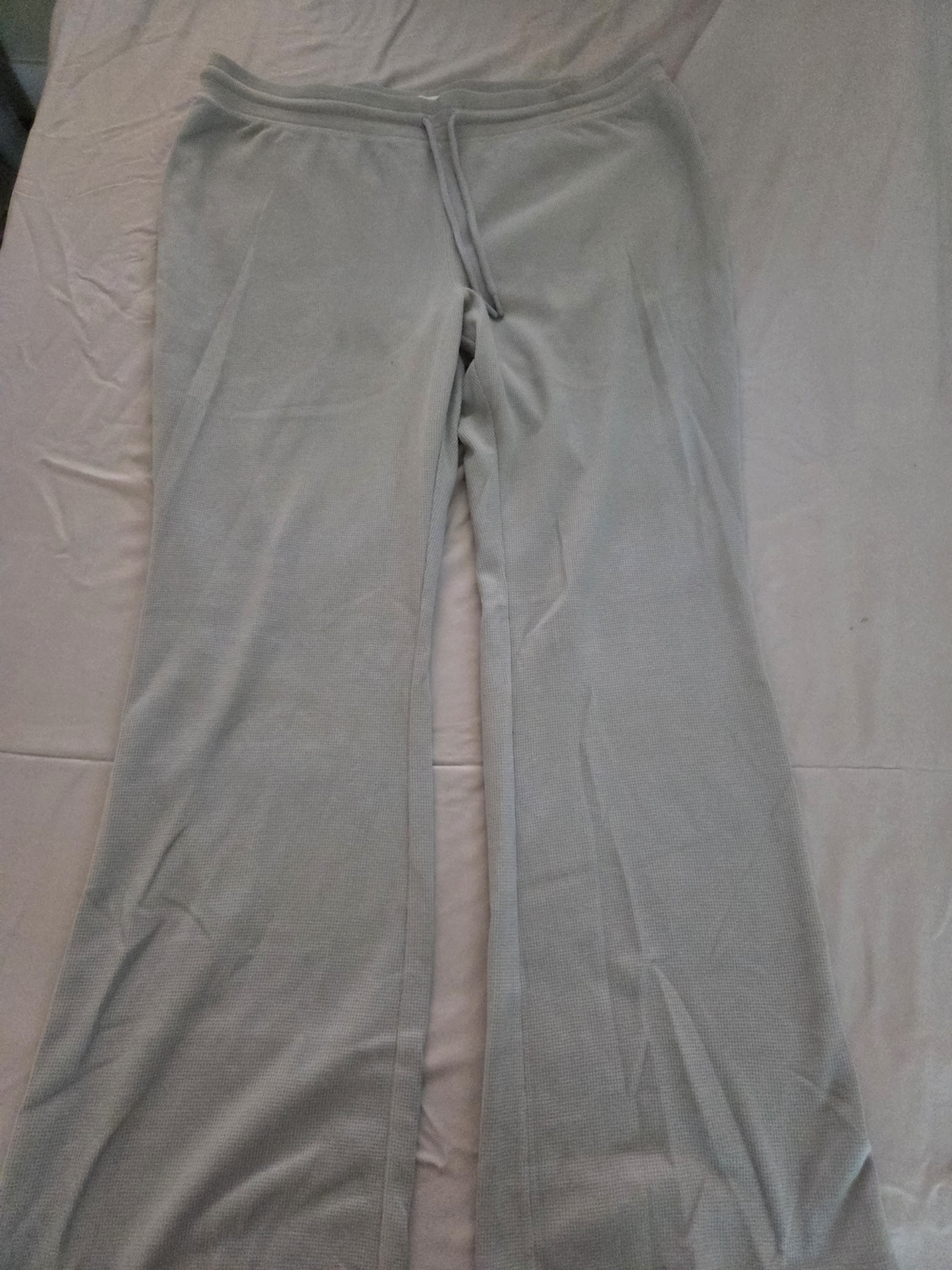 Sunday Best Light Gray Waffle Knit Lounge Pants